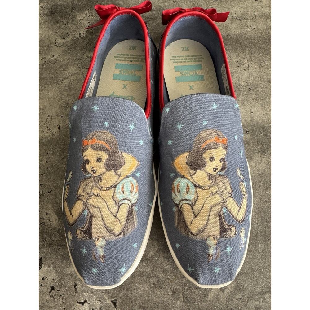 Disney x Toms Women's Snow White Slip-on Shoes Size 7 Disney‎ Comfort Bows